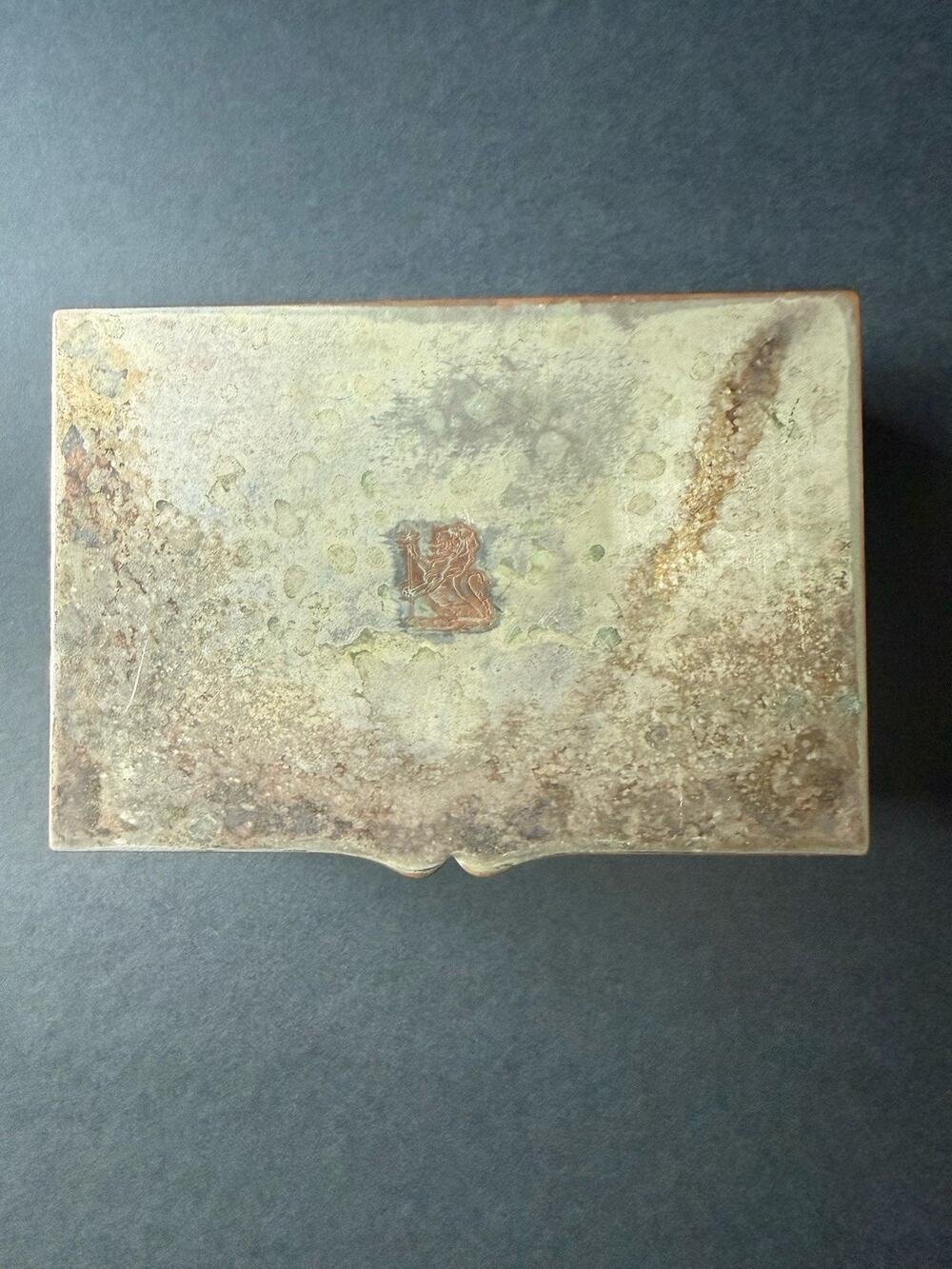 Crescent Silverware Manufacturing Co Trinket Box Jewelry Cigarette Silverplate